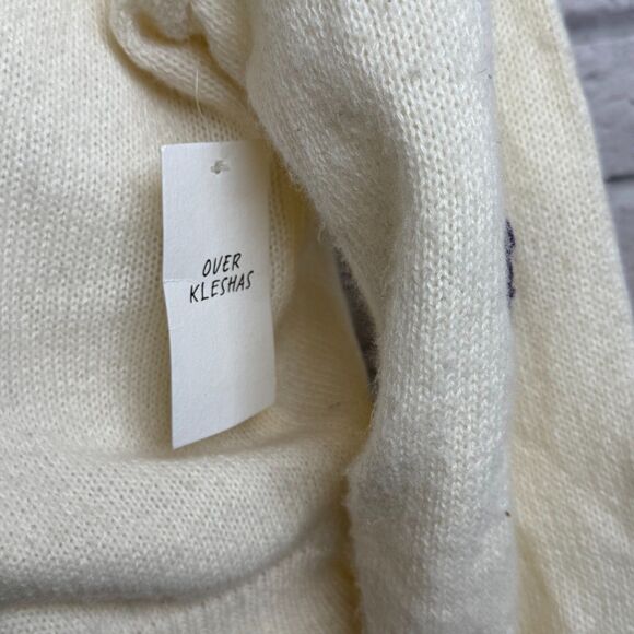 Over Kleshas Knitted Flower Sweater Womens Large / XL Pullover Daisies NWT - Picture 7 of 8